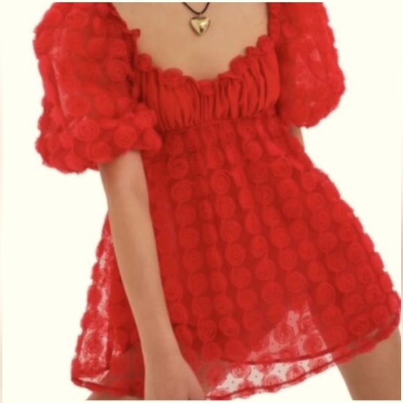 For Love And Lemons Red Mini Dress - Picture 1 of 10